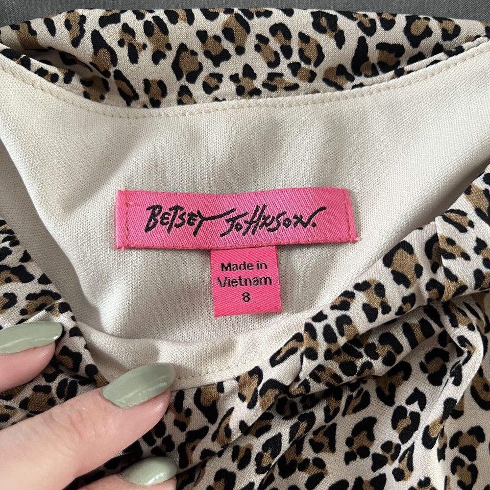 Betsey Johnson Leopard Cheetah Print Ruched Bodycon Dress - Picture 5 of 9